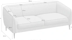 FLEXLUX 2,5-Sitzer »Belle Designsofa, Couch, bequem durch Kaltschaum im Sitz« Skandinavisches Design, In hochwertiger Verarbeitung