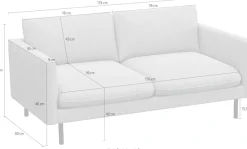 FLEXLUX 3-Sitzer »Bolzano« Sitzaufbau mit Kaltschaum & Stahl-Wellen, loose Sitz -& Rückenkissen