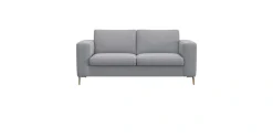 FLEXLUX 2-Sitzer »Fiore Designsofa, bequem und komfortabel durch hochwertigen Sitzaufbau« breite Armlehnen, Kaltschaum, Füße Alu+ Eiche