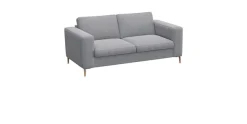 FLEXLUX 2-Sitzer »Fiore Designsofa, bequem und komfortabel durch hochwertigen Sitzaufbau« breite Armlehnen, Kaltschaum, Füße Alu+ Eiche