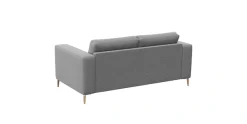 FLEXLUX 2-Sitzer »Fiore Designsofa, bequem und komfortabel durch hochwertigen Sitzaufbau« breite Armlehnen, Kaltschaum, Füße Alu+ Eiche