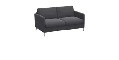 FLEXLUX 2-Sitzer »Fiore, super Sitzkomfort durch Kaltschaum im Sitz« schmale Armlehnen, Füße Alu