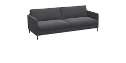 FLEXLUX 3-Sitzer »Fiore, super Sitzkomfort durch Kaltschaum im Sitz« schmale Armlehnen, Füße Alu+schwarz