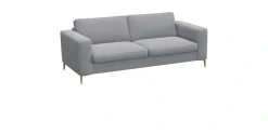 FLEXLUX 2,5-Sitzer »Fiore, super Sitzkomfort durch Kaltschaum,« breite Armlehnen, Füße Alu+ Eiche