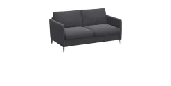FLEXLUX 2-Sitzer »Fiore, super Sitzkomfort durch Kaltschaum im Sitz« schmale Armlehnen, Füße Alu+schwarz