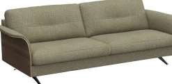 FLEXLUX 3-Sitzer »Glow Designsofa, bequem und komfortabel durch hochwertigen Sitzaufbau« Skandinavisches Design, hochwertige Verarbeitung, Armlehne walnuss