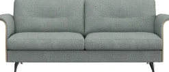 FLEXLUX 2,5-Sitzer »Glow Sofa, Couch,« Premium-Sitz: Kaltschaum & Federkern, Arml. Walnuss, Fuß Alu