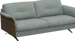 FLEXLUX 2,5-Sitzer »Glow Sofa, Couch,« Premium-Sitz: Kaltschaum & Federkern, Arml. Walnuss, Fuß Alu