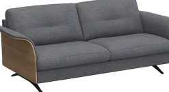 FLEXLUX 2,5-Sitzer »Glow Sofa, Couch, Premium-Sitzkomfort: Kaltschaum & Federkern« Armlehnenblende in geölter Eiche, Fuß schwarz