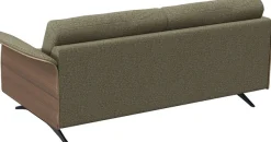 FLEXLUX 2,5-Sitzer »Glow Sofa, Couch,« Premium-Sitz: Kaltschaum & Federkern, Arml. Walnuss, Fuß schwarz