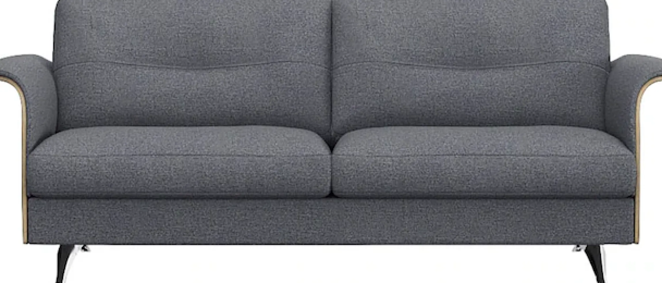FLEXLUX 2,5-Sitzer »Glow Sofa, Couch,« Premium-Sitz: Kaltschaum & Federkern, Arml. geölte Eiche, Fuß Alu
