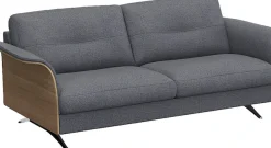 FLEXLUX 2,5-Sitzer »Glow Sofa, Couch,« Premium-Sitz: Kaltschaum & Federkern, Arml. geölte Eiche, Fuß Alu
