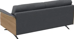 FLEXLUX 2,5-Sitzer »Glow Sofa, Couch,« Premium-Sitz: Kaltschaum & Federkern, Arml. geölte Eiche, Fuß Alu