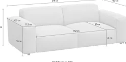 FLEXLUX 2,5-Sitzer »Lucera Sofa, super bequem durch hochwertigen Sitzaufbau mit Kaltschaum« modern & anschmiegsam, Designsofa
