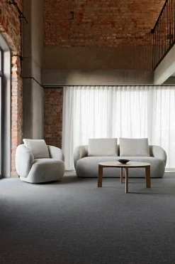 FLEXLUX 2,5-Sitzer »Torino, rund, Couch, Loveseat,« Modernes, organisches Sofa-Design, Kaltschaum, Wellenunterfederung