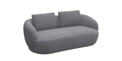 FLEXLUX 2,5-Sitzer »Torino, rund, Couch, Loveseat,« Modernes, organisches Sofa-Design, Kaltschaum, Wellenunterfederung