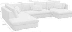 FLEXLUX Wohnlandschaft »Lovane, u-Form, bequem und komfortabel« Weich & anschmiegsam, große Sitztiefe auf Kaltschaum, Dekokissen inkl.