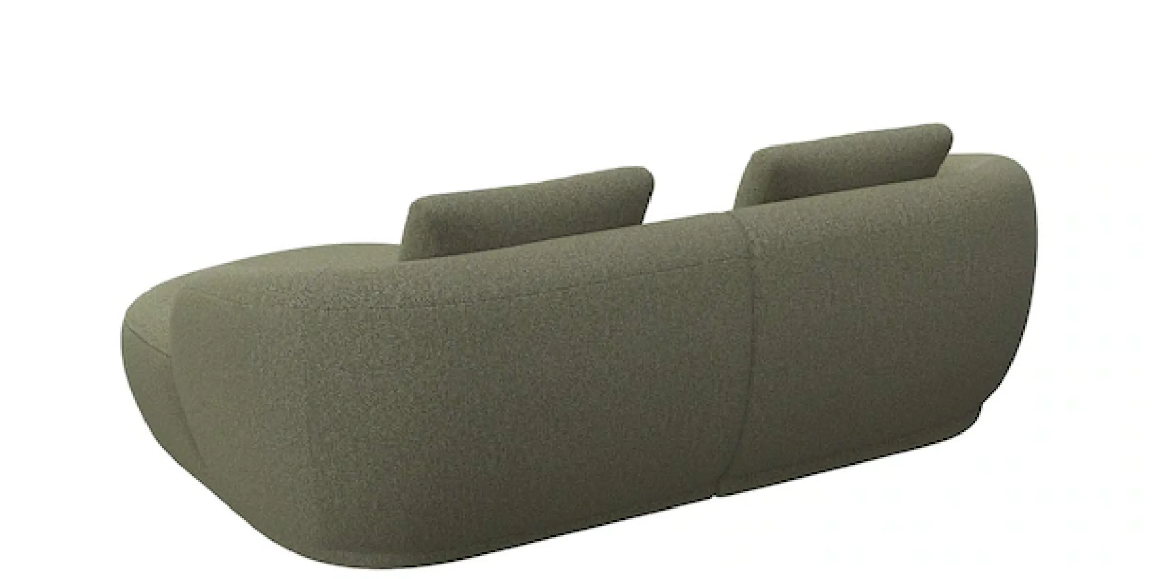 FLEXLUX Wohnlandschaft »Torino, rund, L-Form, Sofa-Ecke mit Recamiere, Longchair-Sofa« Modernes, organisches Sofa-Design, Kaltschaum, Wellenunterfederung