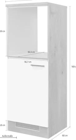 Flex-Well Backofen/Kühlumbauschrank »Morena« (B x H x T) 60 x 168,5 x 60 cm