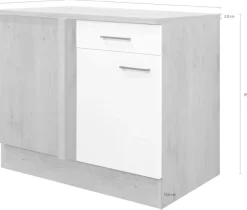 Flex-Well Eckunterschrank »Vintea« (B x H x T) 110 x 85 x 60 cm, als Ecklösung