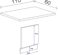 Flex-Well Frontblende »Nano« (B x H x T) 110 x 85/86 x 60 cm