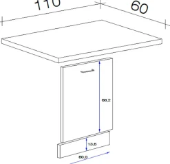 Flex-Well Frontblende »Nano« (B x H x T) 110 x 85/86 x 60 cm
