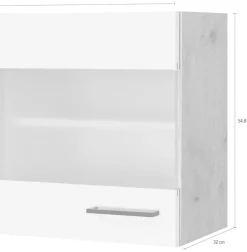 Flex-Well Glashängeschrank »Vintea« (B x H x T) 50 x 54,8 x 32 cm, mit Stollenglastüren