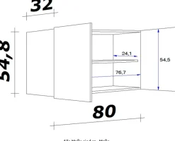 Flex-Well Hängeschrank »Antigua« (B x H x T) 80 x 54,8 x 32 cm