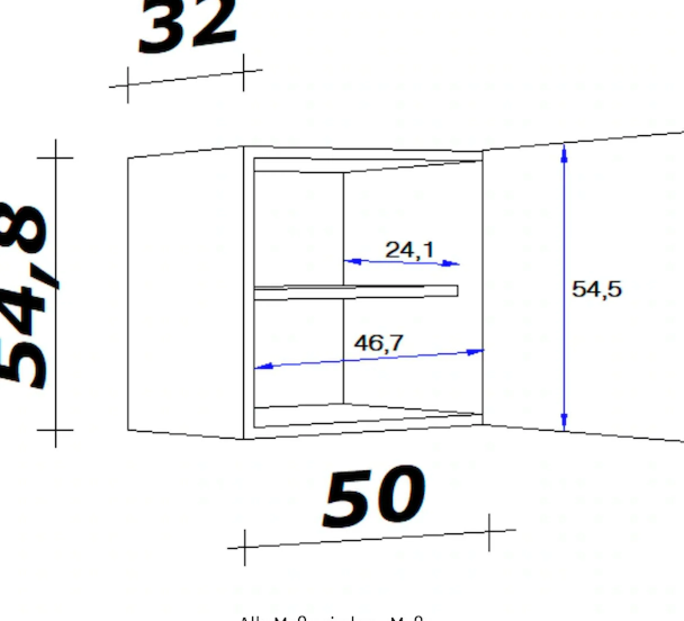 Flex-Well Hängeschrank »Antigua« (B x H x T) 50 x 54,8 x 32 cm