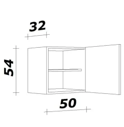 Flex-Well Hängeschrank »Bergen« (B x H x T) 50 x 54,8 x 32 cm
