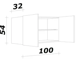Flex-Well Hängeschrank »Bergen« (B x H x T) 100 x 54,8 x 32 cm