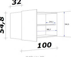 Flex-Well Hängeschrank »Bergen« (B x H x T) 100 x 54,8 x 32 cm