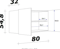 Flex-Well Hängeschrank »Morena« (B x H x T) 80 x 54,8 x 32 cm