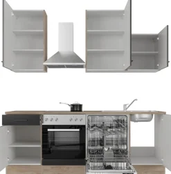 Flex-Well Küche »Capri« mit und ohne E-Geräten erhältlich, Gesamtbreite 220 cm