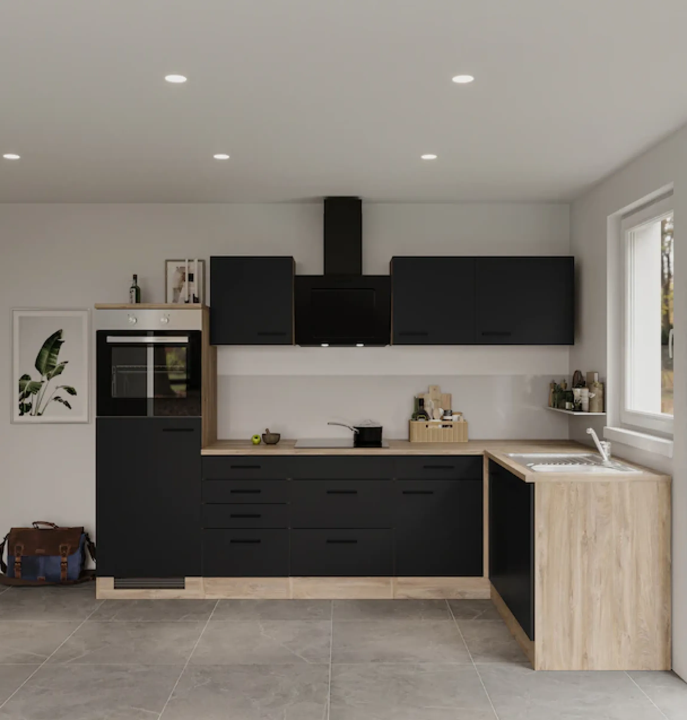 Flex-Well Küche »Capri« mit und ohne E-Geräten erhältlich, Gesamtbreite 280x170 cm