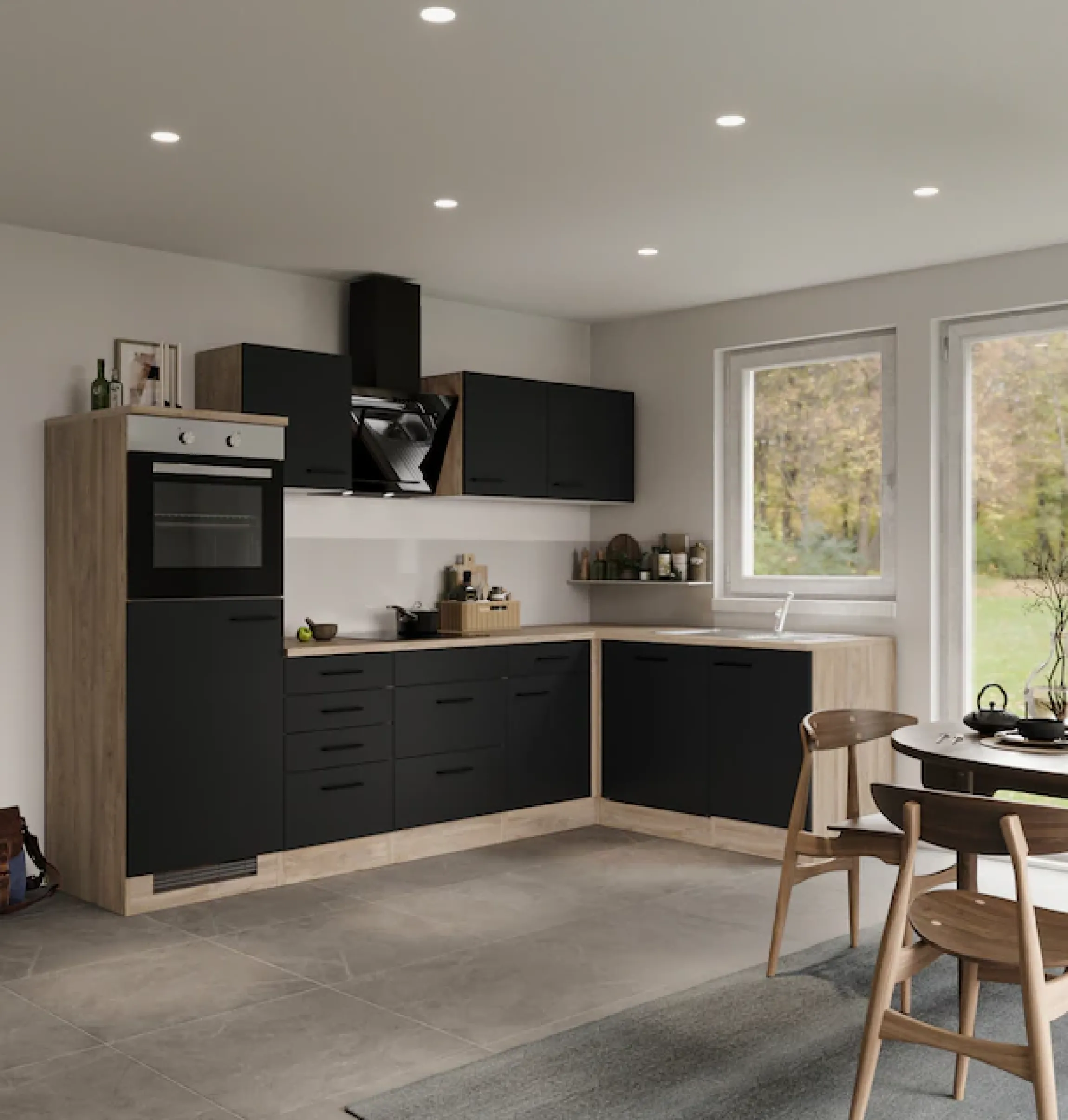 Flex-Well Küche »Capri« mit und ohne E-Geräten erhältlich, Gesamtbreite 280x170 cm