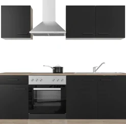 Flex-Well Küche »Capri« mit und ohne E-Geräten erhältlich, Gesamtbreite 210 cm