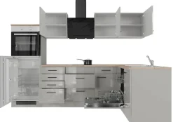 Flex-Well Küche »Lund« wahlweise mit E-Geräten, Stellbreite 280x170 cm