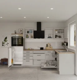 Flex-Well Küche »Lund« wahlweise mit E-Geräten, Stellbreite 280x170 cm