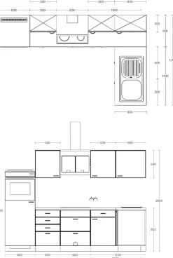 Flex-Well Küche »Lund« wahlweise mit E-Geräten, Stellbreite 280x170 cm