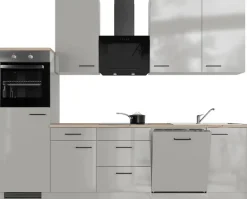 Flex-Well Küche »Lund« wahlweise mit E-Geräten, Breite 280 cm, glänzende Fronten