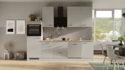 Flex-Well Küche »Lund« wahlweise mit E-Geräten, Breite 280 cm, glänzende Fronten