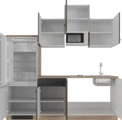 Flex-Well Küchenzeile »Capri« mit E-Geräten, Gesamtbreite 210 cm, in weiten Farben erhältlich