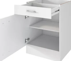 Flex-Well Küchenzeile »LUCCA, 6-teilig, Hauswirtschaftsraum, Hobbyraum, Küche, Breite 210 cm« Set, bestehend aus: 2x Unterschrank, 2x Hängeschrank, Arbeitsplatte + Spüle,Kombination aus 4 Möbelteilen inkl. Arbeitsplatte und Einbauspüle