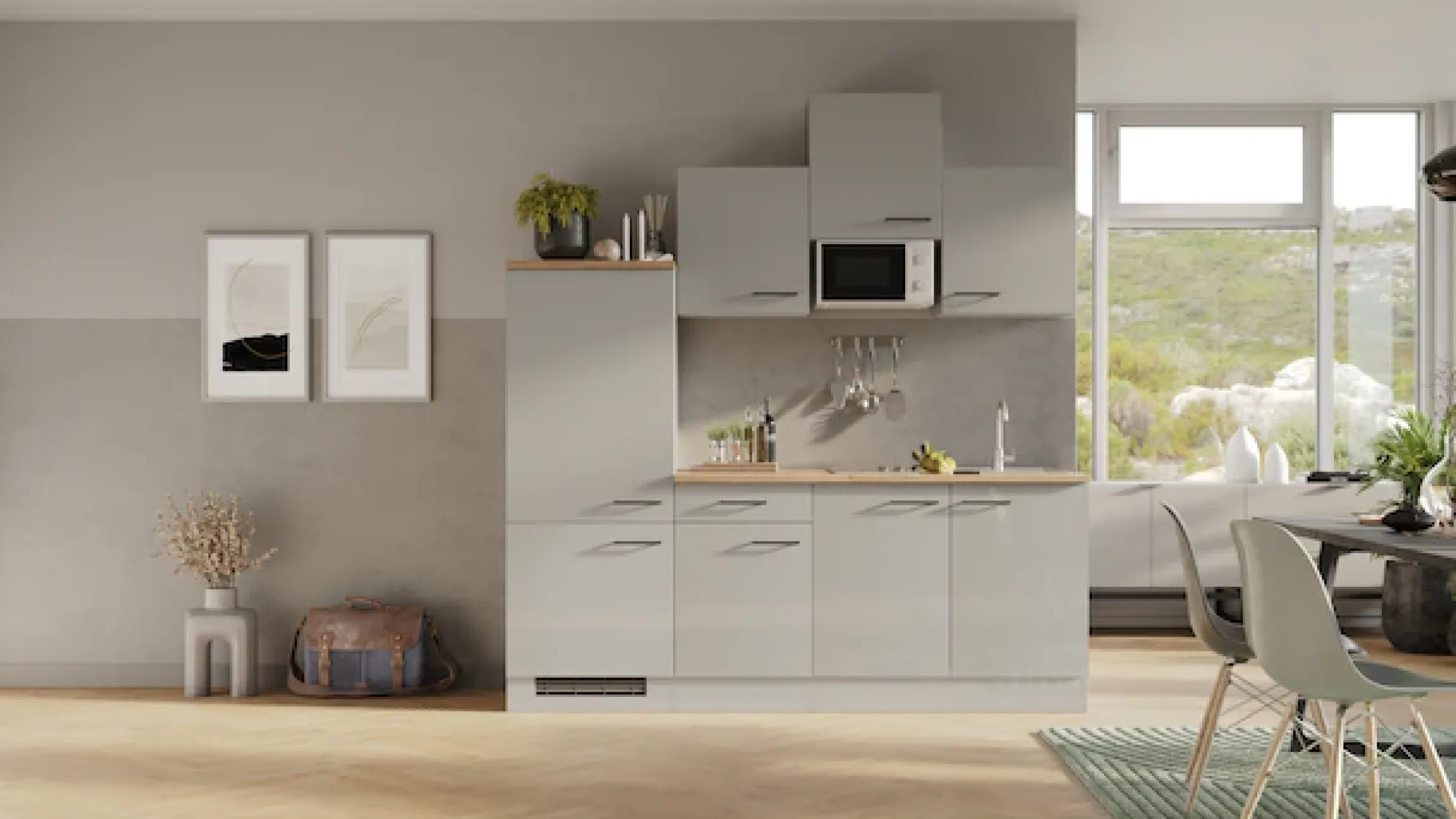 Flex-Well Küchenzeile »Lund« mit E-Geräten, Gesamtbreite 210 cm, in weiten Farben erhältlich