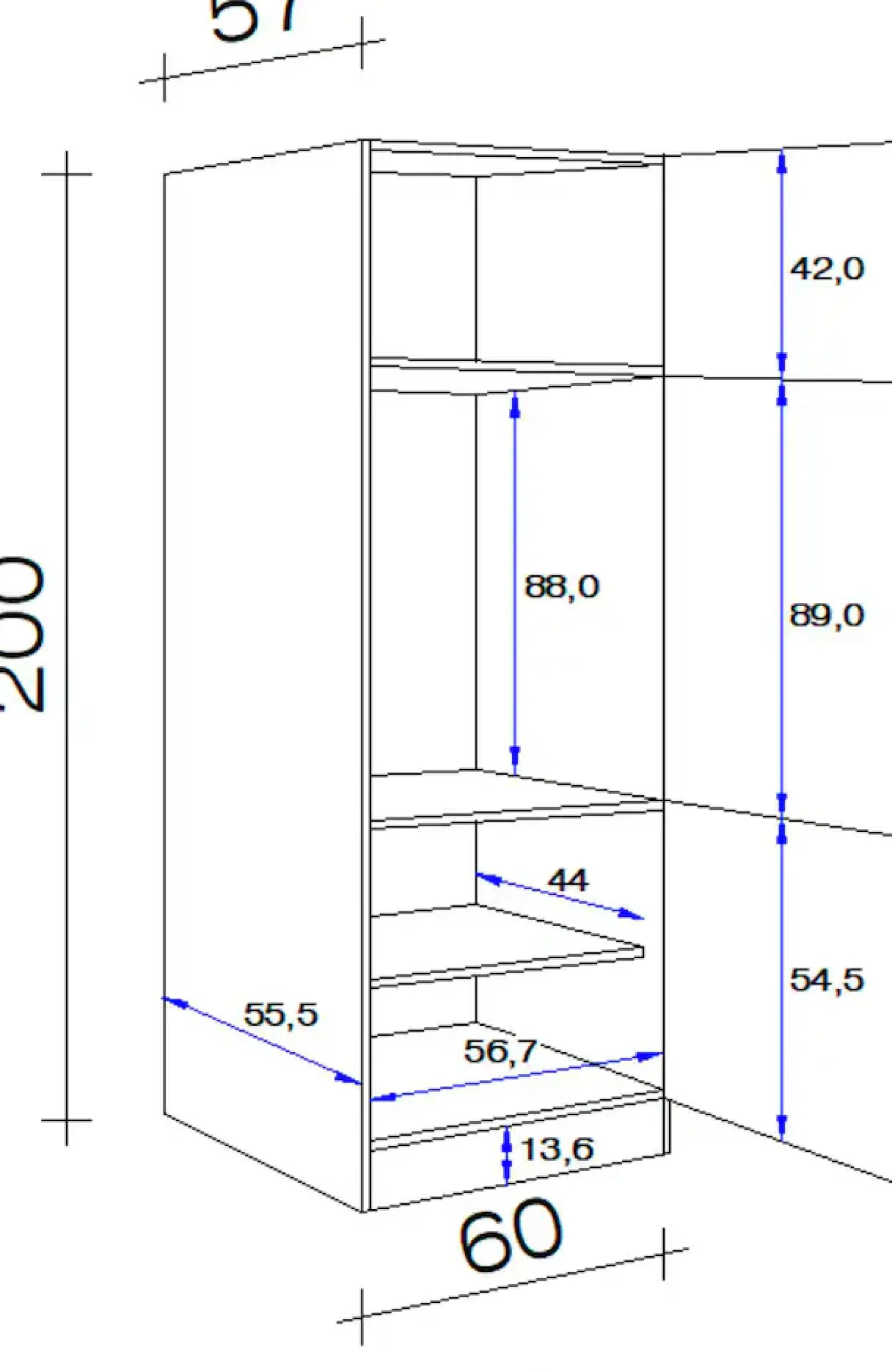 Flex-Well Küchenzeile »Morena« 60 cm breit, 200 cm hoch, inklusive Kühlschrank