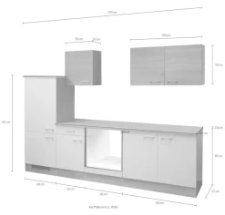 Flex-Well Küchenzeile »Samoa, ohne E-Geräte« L-270-2206-038-SAMOA,Gesamtbreite 270 cm