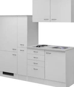 Flex-Well Küchenzeile »Wito« Gesamtbreite 190 cm, mit Apothekerschrank, mit Einbau-Kühlschrank etc.