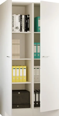 Flex-Well Mehrzweckschrank-Set »LUCCA, 2-teilig, Büro, Ankleide, Küche oder Werkstatt.., Breite 100 cm« Komplett-Set, bestehend aus: 2 Vorratsschränken mit jeweils 4 großen Fächern, 2 Stk. tlg.
