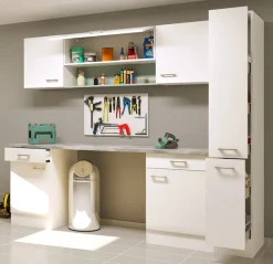 Flex-Well Mehrzweckschrank-Set »LUCCA, 8-teilig, Hauswirtschaft-, Hobby/Werkraum, Küche, Breite 240 cm« Komplett-Set, bestehend aus: 2x Unter-, 3x Ober- und 1x Auszugsschrank, Regal+APL, 8 Stk. tlg.